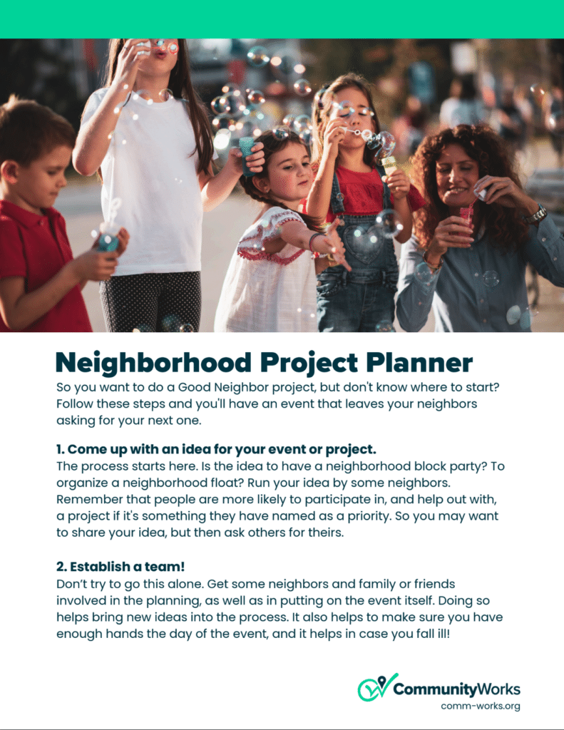 Neighborhood Project Planner